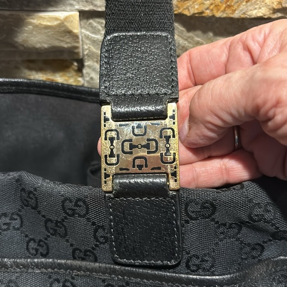 VINTAGE Gucci shoulder/tote bag with horsebit detail in VG used condition - Picture 8 of 15